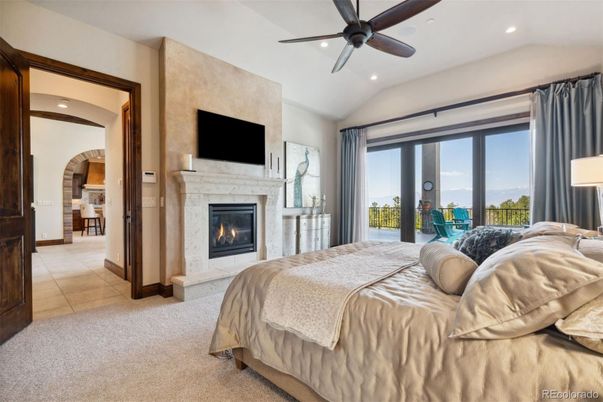 Bedroom, Fireplace, Interior, Recessed Lighting