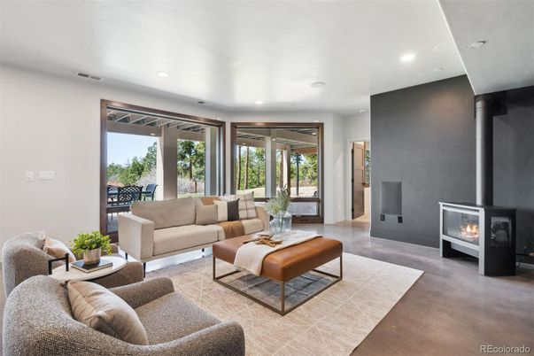 Fireplace, Interior, Living room, Recessed Lighting