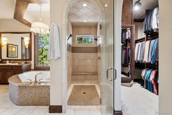 Bathroom, Glass Shower, Interior, Pendant Lights, Recessed Lighting