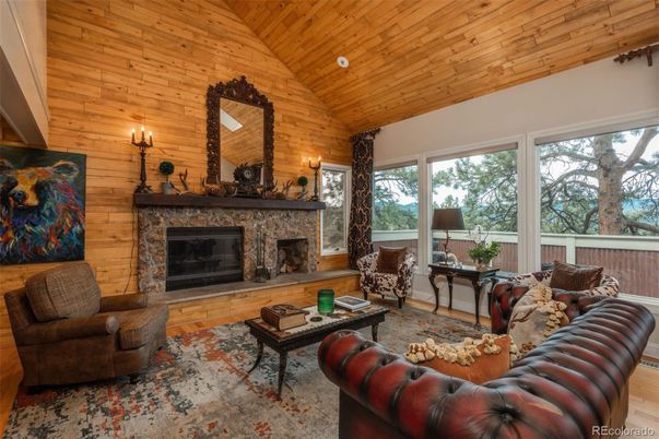 Fireplace, Interior, Living room, Wooden Ceilings, Wood Texture Flooring, Wooden Walls
