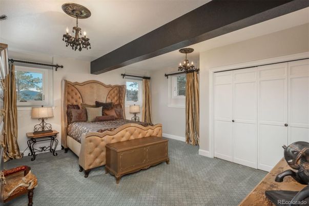Bedroom, Chandelier, Interior