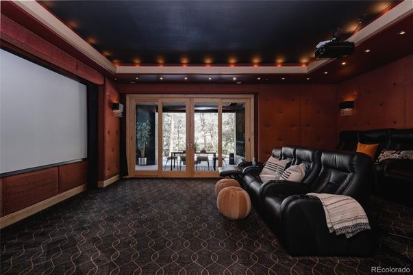 Home Theatre Room, Interior, Projection Screen, Recessed Lighting, Theatre Room