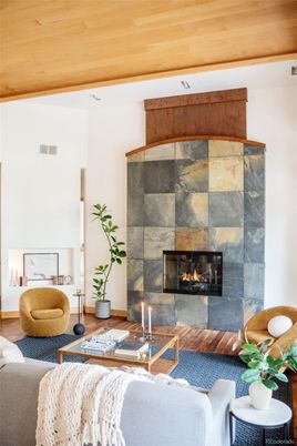 Fireplace, Interior, Living room, Wooden Ceilings