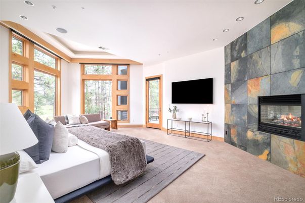 Bedroom, Fireplace, Interior, Recessed Lighting