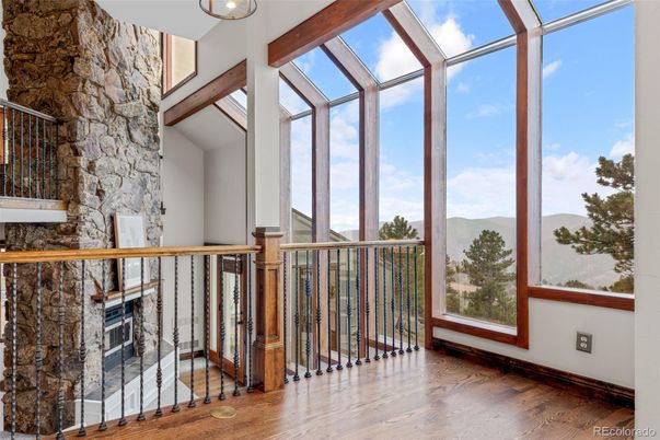 Glass Ceilings, Interior, Stone Walls, Sun Room, Wood Texture Flooring