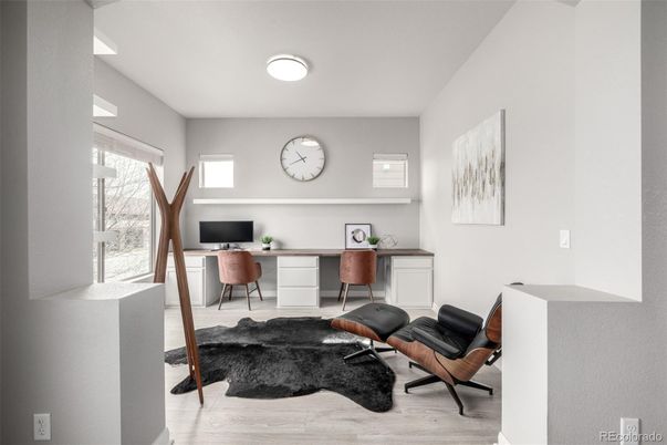 Home Office, Interior, Wood Texture Flooring