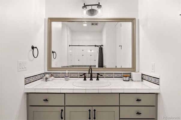 Bathroom, Dual Sink Vanities, Interior, Tile Countertops