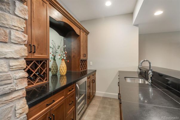 Interior, Kitchen, Recessed Lighting, Stone Walls