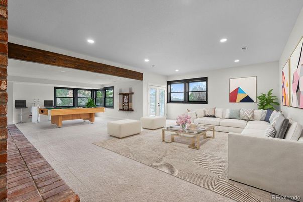 Billiard Table, Game Room, Interior, Living room, Recessed Lighting