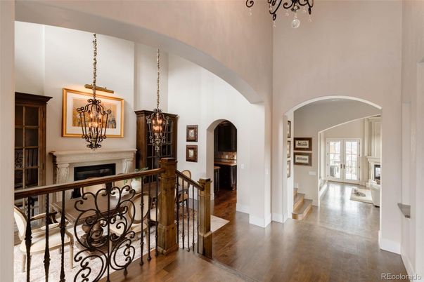 Fireplace, Interior, Pendant Lights, Wood Texture Flooring