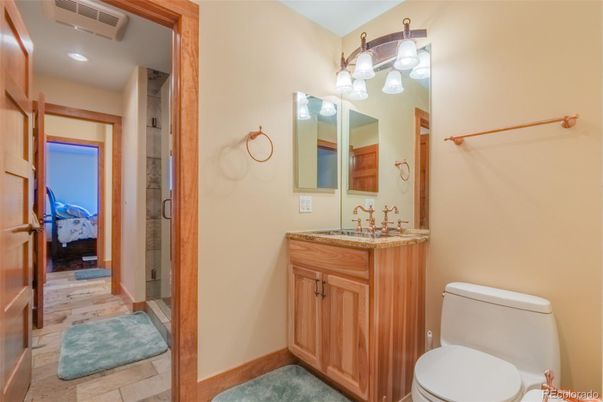 Bathroom, Interior, Recessed Lighting, Tile Countertops