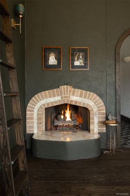 Fireplace, Interior, Wood Texture Flooring