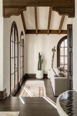 Interior, Living room, Wooden Beams, Wood Texture Flooring