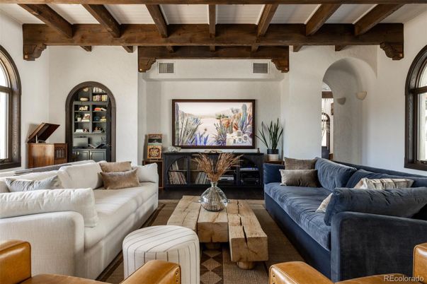 Interior, Living room, Piano, Wooden Beams, Wood Texture Flooring