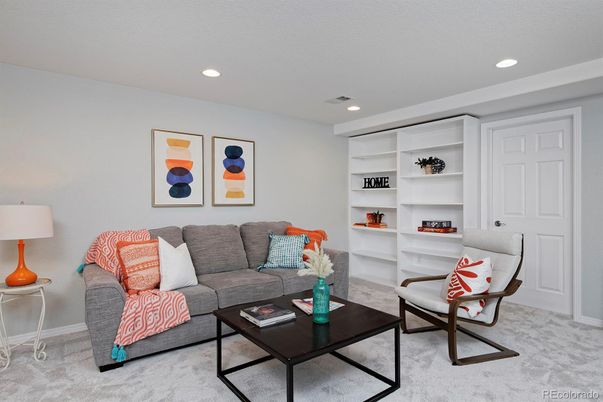 Interior, Living room, Recessed Lighting