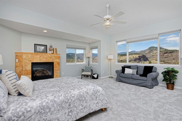Bedroom, Fireplace, Interior, Recessed Lighting