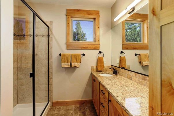 Bathroom, Dual Sink Vanities, Glass Shower, Interior