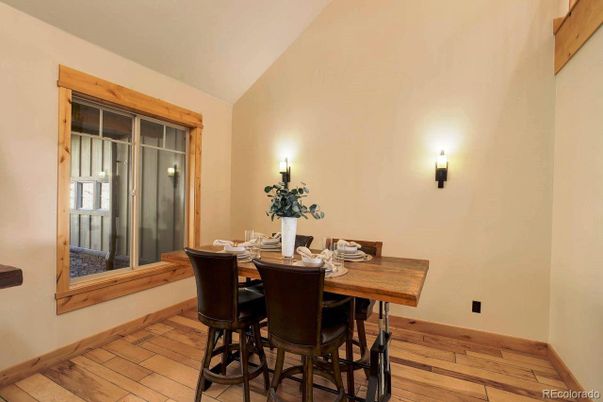 Dining room, Interior, Wood Texture Flooring