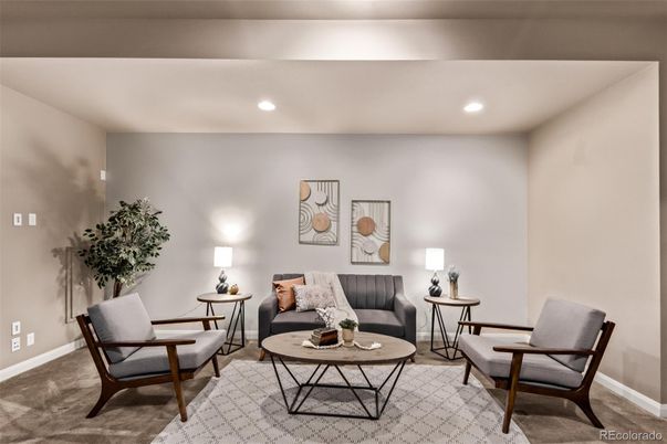 Interior, Living room, Recessed Lighting