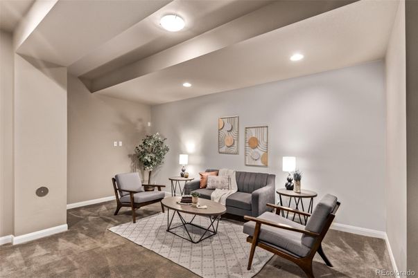 Interior, Living room, Recessed Lighting