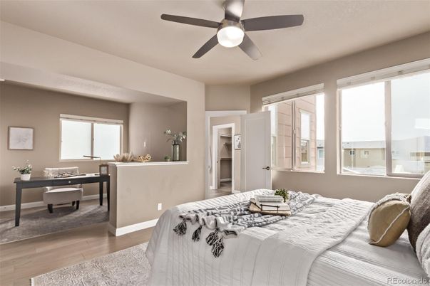 Bedroom, Home Office, Interior, Water, Wood Texture Flooring