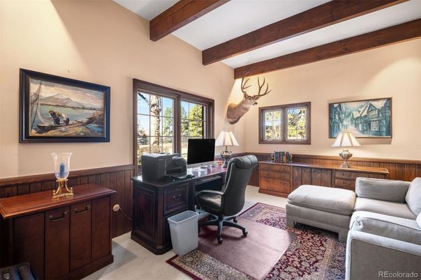 Home Office, Interior, Wooden Beams