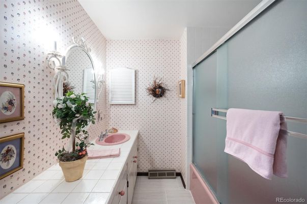 Bathroom, Glass Shower, Interior, Tile Countertops