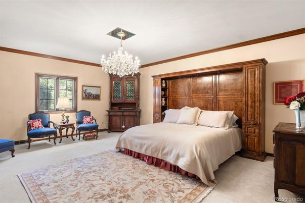 Bedroom, Chandelier, Interior