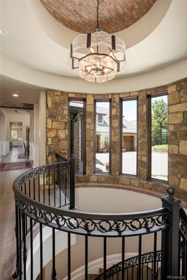 Chandelier, Interior, Recessed Lighting, Stone Walls