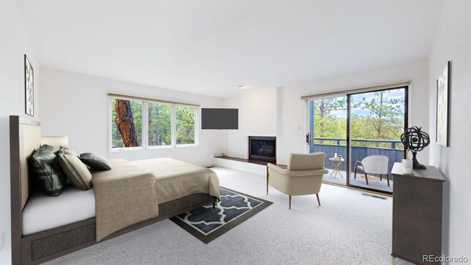 Bedroom, Fireplace, Interior, Recessed Lighting