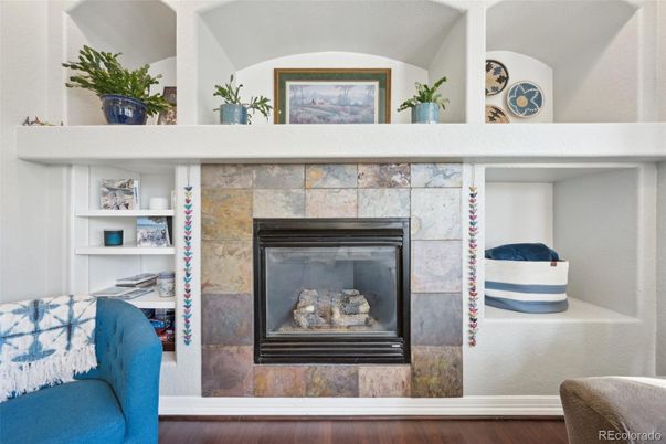 Fireplace, Interior, Wood Texture Flooring