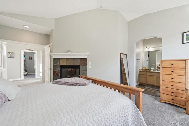 Bedroom, Fireplace, Interior, Recessed Lighting
