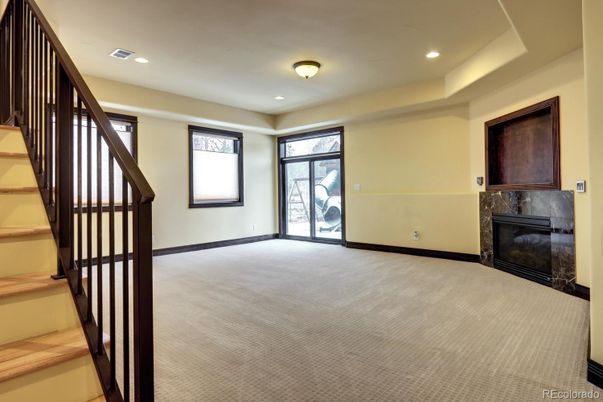 Empty room, Fireplace, Interior, Recessed Lighting