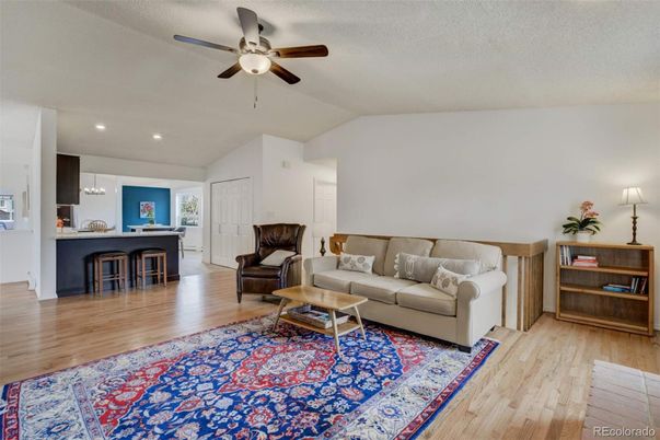 Interior, Kitchen, Living room, Recessed Lighting, Wood Texture Flooring