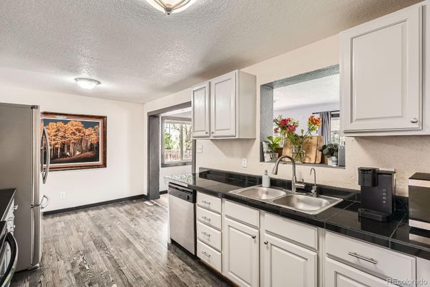 Interior, Kitchen, Wood Texture Flooring