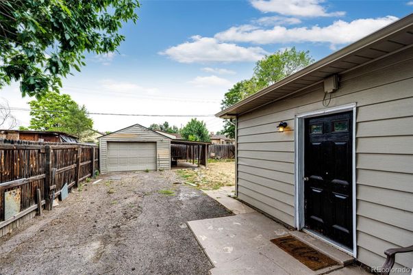 Backyard, Detached Garage, Exterior