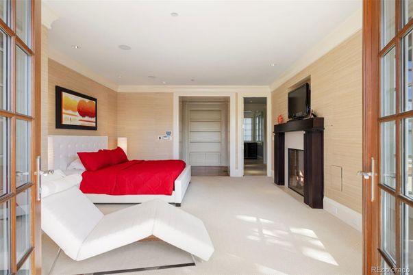 Bedroom, Fireplace, Interior, Recessed Lighting