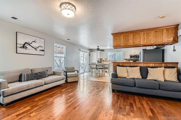 Dining room, Interior, Kitchen, Living room, Wood Texture Flooring