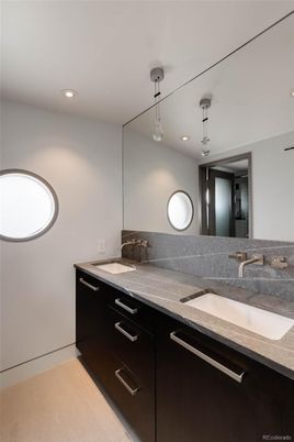Bathroom, Dual Sink Vanities, Interior, Pendant Lights, Recessed Lighting