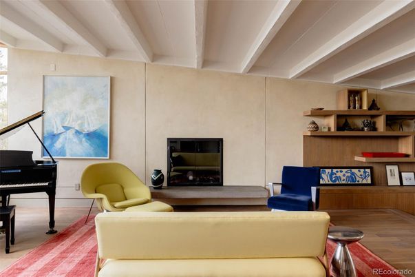 Fireplace, Interior, Living room, Piano, Wood Texture Flooring