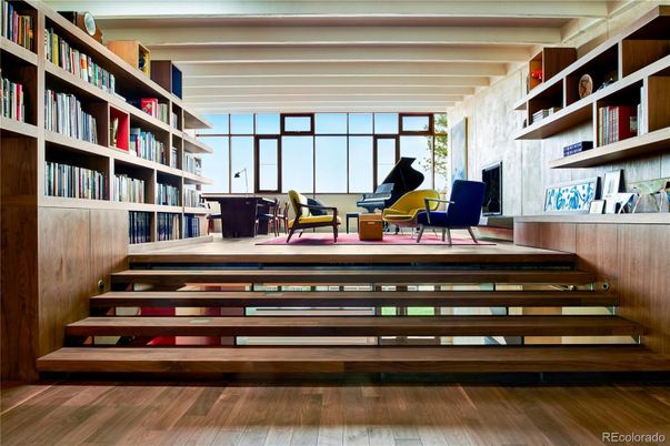 Fitness Equipment, Interior, Piano, Wooden Beams, Wood Texture Flooring