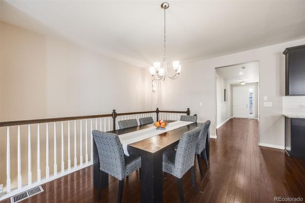 Chandelier, Dining room, Interior, Pendant Lights, Wood Texture Flooring