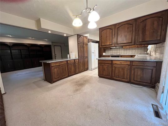 Interior, Kitchen, Recessed Lighting, Tile Countertops