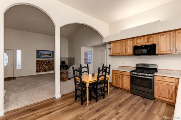 Dining room, Interior, Kitchen, Wood Texture Flooring