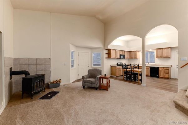 Dining room, Fireplace, Interior, Kitchen