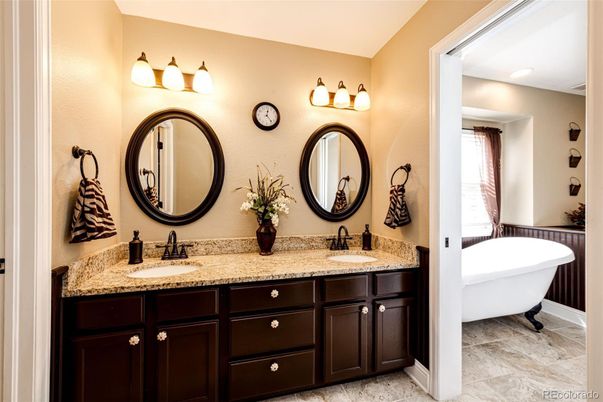 Bathroom, Dual Sink Vanities, Free Standing Baths, Interior