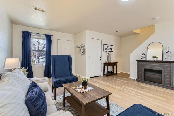 Fireplace, Interior, Living room, Wood Texture Flooring