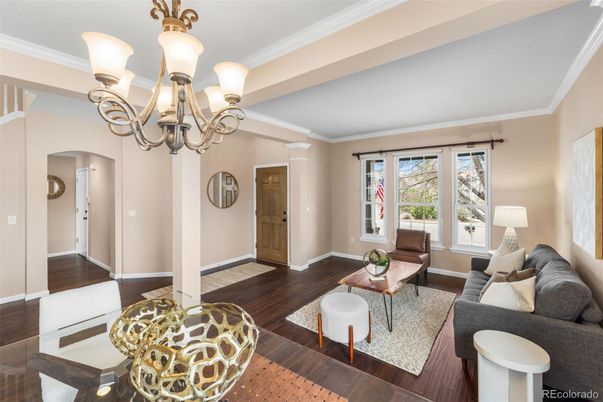 Chandelier, Interior, Living room, Wood Texture Flooring