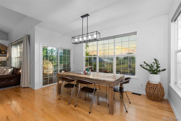Chandelier, Dining room, Interior, Pendant Lights, Wood Texture Flooring