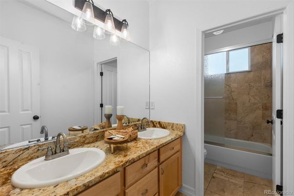 Bathroom, Dual Sink Vanities, Glass Shower, Interior